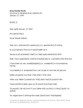 Ann Bray to Abraham Bray.