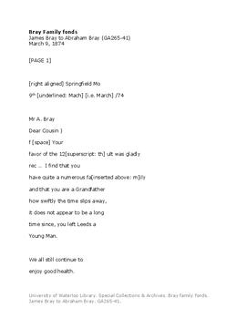 James Bray to Abraham Bray.