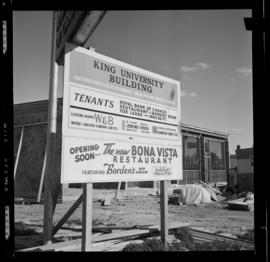 Sign, Corner University & King St., North