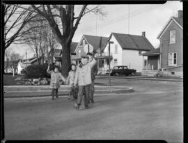 Cooper, Mrs. Wm. and Red Crossing Flags