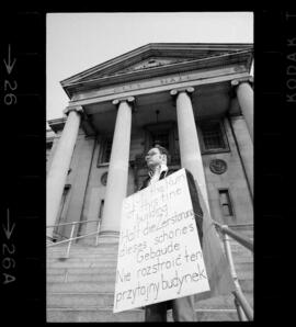 Kitchener City Hall Protester