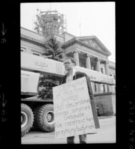 Kitchener City Hall Protester