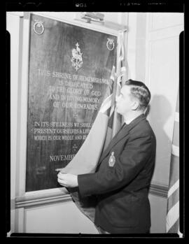 Canadian Legion President Unveils Plaque